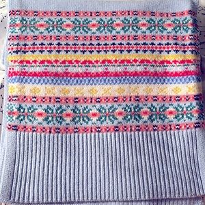 Boden Scarf Wool Blend Fair Isle New without Tags